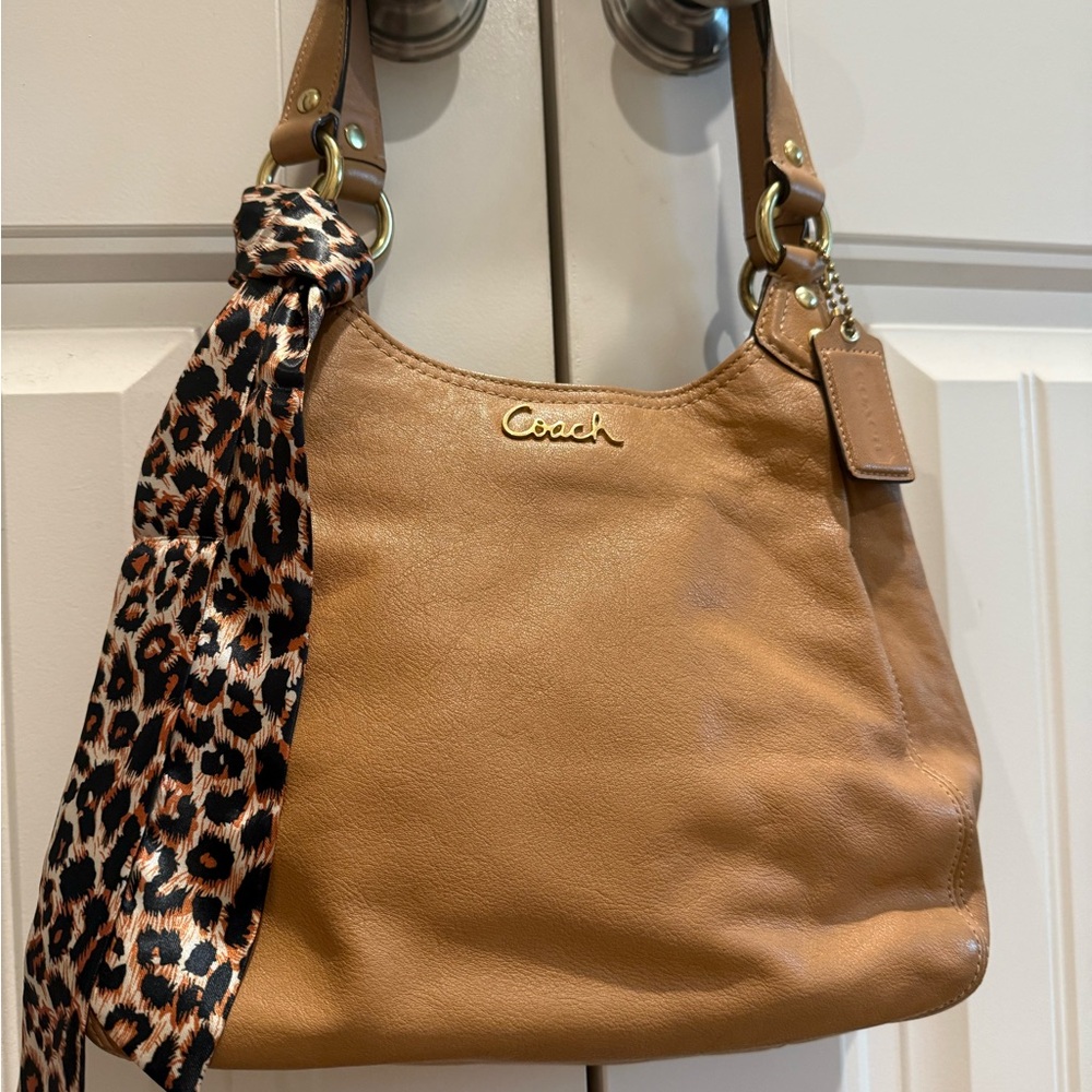 Coach Tan Leather Shoulder Bag